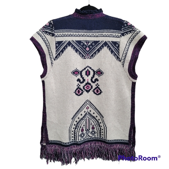 Anthropologie Angel Of The North Wool Cardigan Sweater Vest - Picture 5 of 11